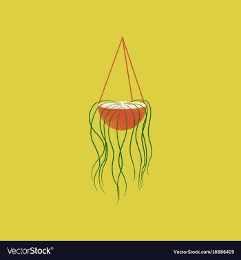 Flat shading style icon flower pot vector image