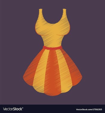 Flat shading style icon fluffy dress vector image