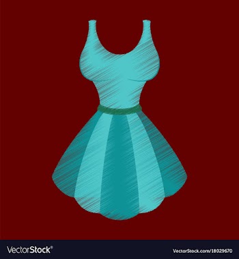 Flat shading style icon fluffy dress vector image