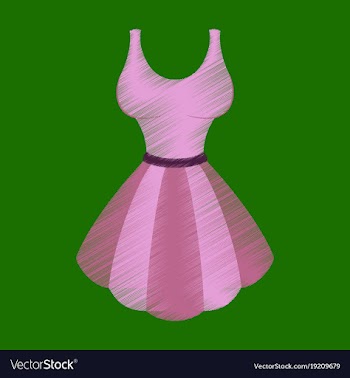 Flat shading style icon fluffy dress vector image