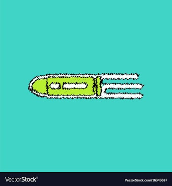 Flat shading style icon flying bullet with speed vector image