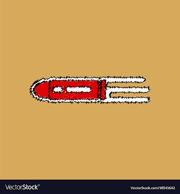 Flat shading style icon flying bullet with speed vector image