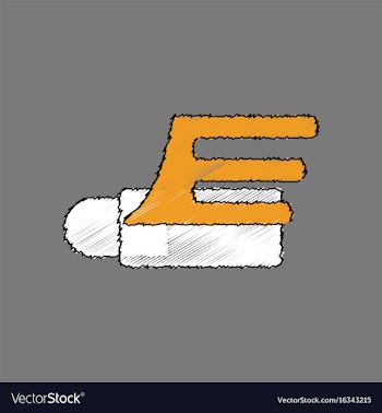 Flat shading style icon flying cruise missile vector image