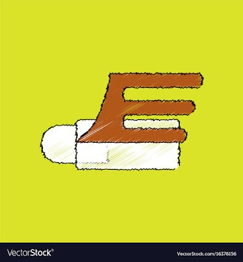 Flat shading style icon flying cruise missile vector image