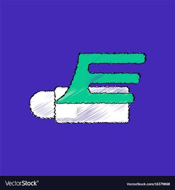 Flat shading style icon flying cruise missile vector image