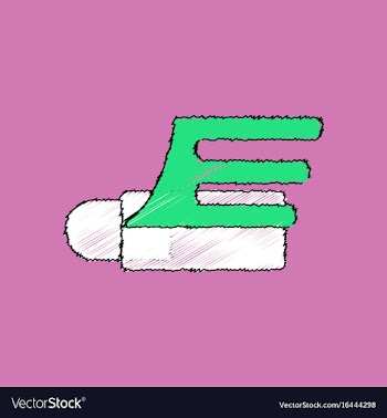 Flat shading style icon flying cruise missile vector image