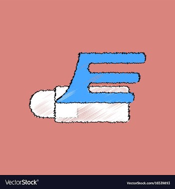 Flat shading style icon flying cruise missile vector image