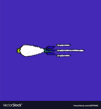 Flat shading style icon flying military shell vector image