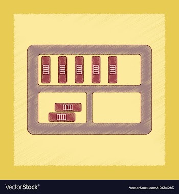Flat shading style icon folder shelf vector image