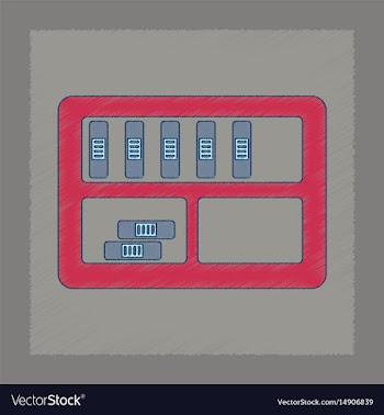 Flat shading style icon folder shelf vector image