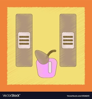Flat shading style icon folders apple vector image