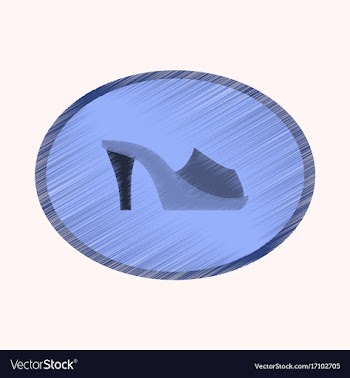 Flat shading style icon footwear flip flops heels vector image