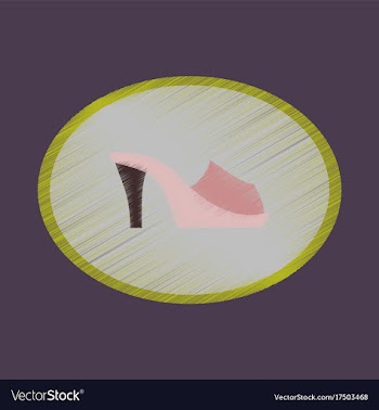 Flat shading style icon footwear flip flops heels vector image