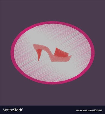 Flat shading style icon footwear flip flops heels vector image