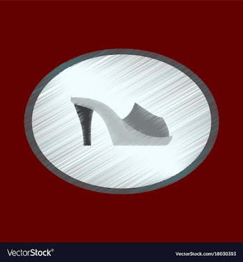 Flat shading style icon footwear flip flops heels vector image