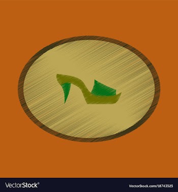 Flat shading style icon footwear flip flops heels vector image