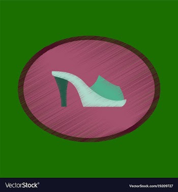 Flat shading style icon footwear flip flops heels vector image