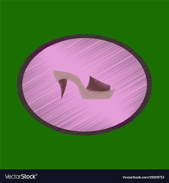 Flat shading style icon footwear flip flops heels vector image
