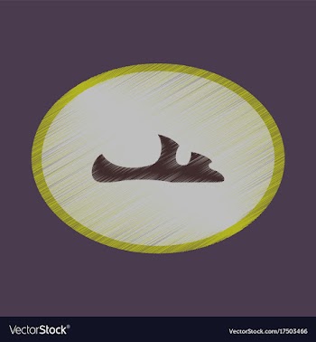 Flat shading style icon footwear flip flops vector image