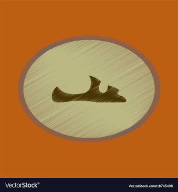 Flat shading style icon footwear flip flops vector image
