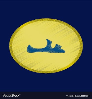 Flat shading style icon footwear flip flops vector image