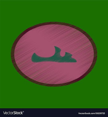 Flat shading style icon footwear flip flops vector image