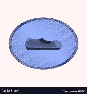 Flat shading style icon footwear man shoe vector image