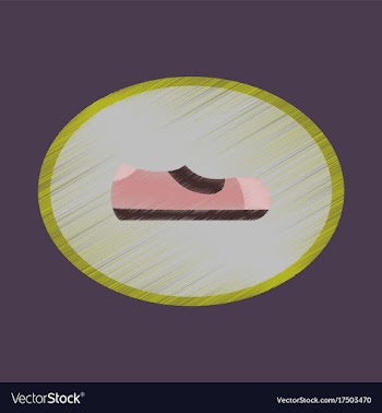 Flat shading style icon footwear man shoe vector image