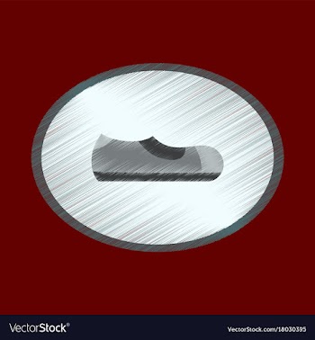 Flat shading style icon footwear man shoe vector image