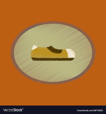 Flat shading style icon footwear man shoe vector image