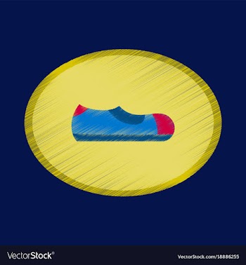 Flat shading style icon footwear man shoe vector image