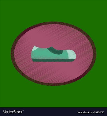 Flat shading style icon footwear man shoe vector image
