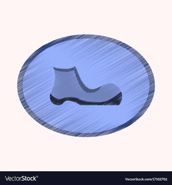 Flat shading style icon footwear shoe vector image