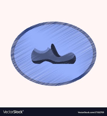 Flat shading style icon footwear shoe vector image