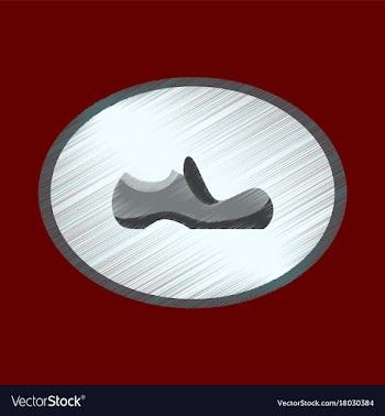 Flat shading style icon footwear shoe vector image