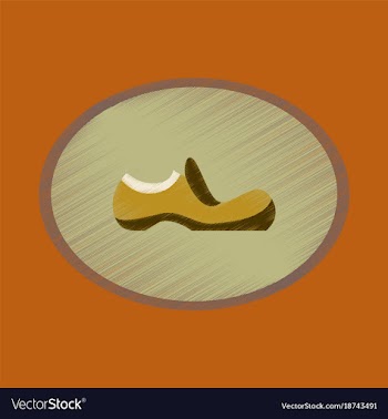 Flat shading style icon footwear shoe vector image