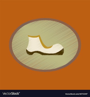 Flat shading style icon footwear shoe vector image