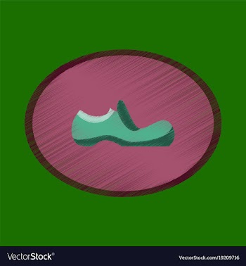 Flat shading style icon footwear shoe vector image