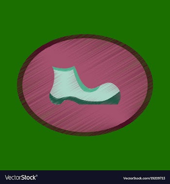 Flat shading style icon footwear shoe vector image