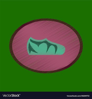 Flat shading style icon footwear sport shoes vector image