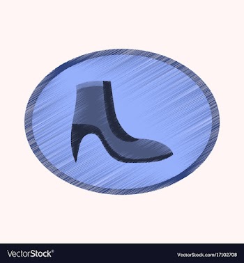 Flat shading style icon footwear women boot vector image
