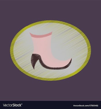 Flat shading style icon footwear women boot vector image