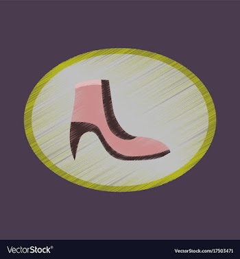 Flat shading style icon footwear women boot vector image