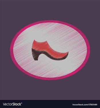 Flat shading style icon footwear women boot vector image