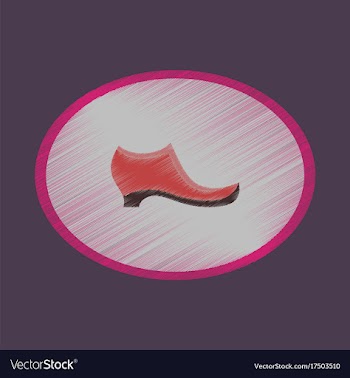 Flat shading style icon footwear women boot vector image