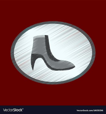 Flat shading style icon footwear women boot vector image