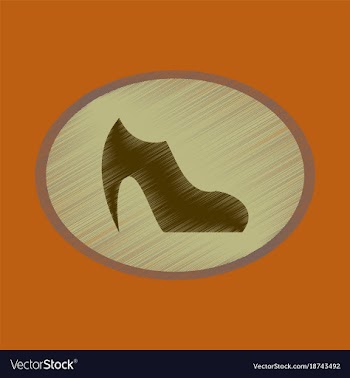 Flat shading style icon footwear women boot vector image