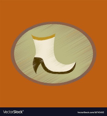 Flat shading style icon footwear women boot vector image