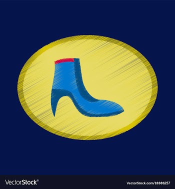 Flat shading style icon footwear women boot vector image