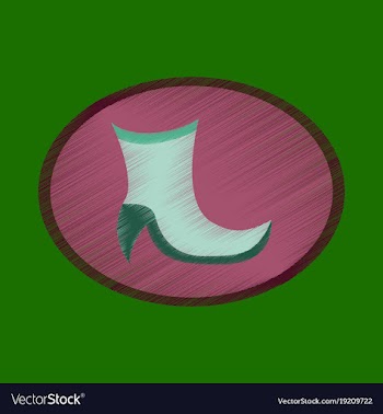 Flat shading style icon footwear women boot vector image